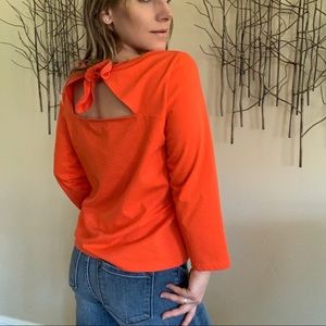| kelly open back tie top• fire red |